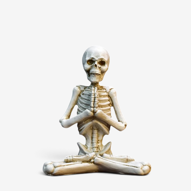 Figurka szkieletu na Halloween, dekoracja z żywicy
