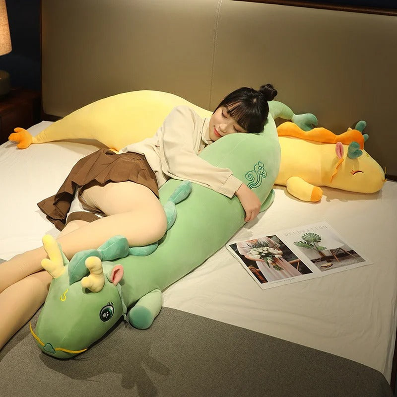 DraggoNest - Coussin corps dragon mignon avec forme complète et soutien câlin confortable
