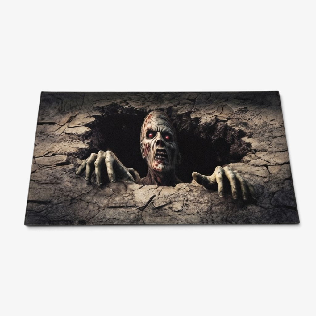 Hexamat – Felpudo de Halloween 3D con ilusión óptica