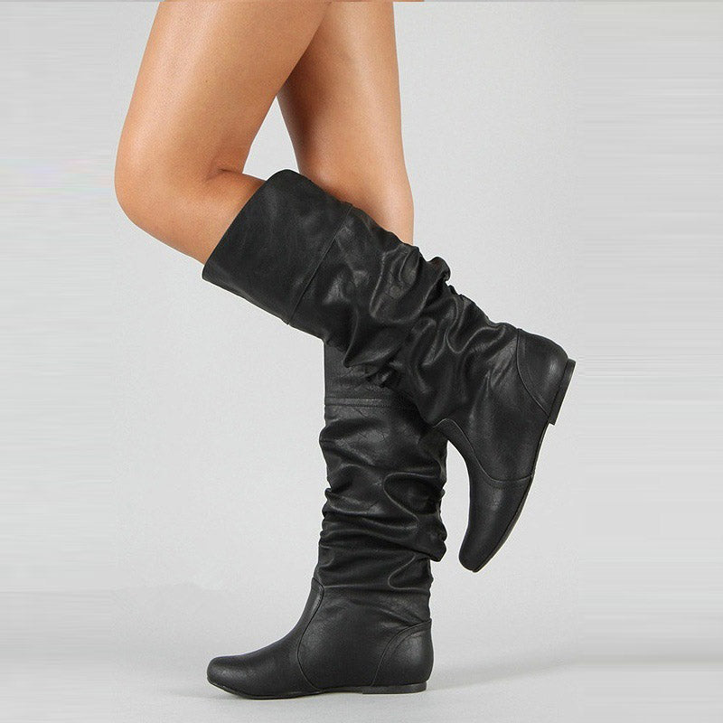 Allison - Cizme semi-înalte cu vârf deschis și model slip-on