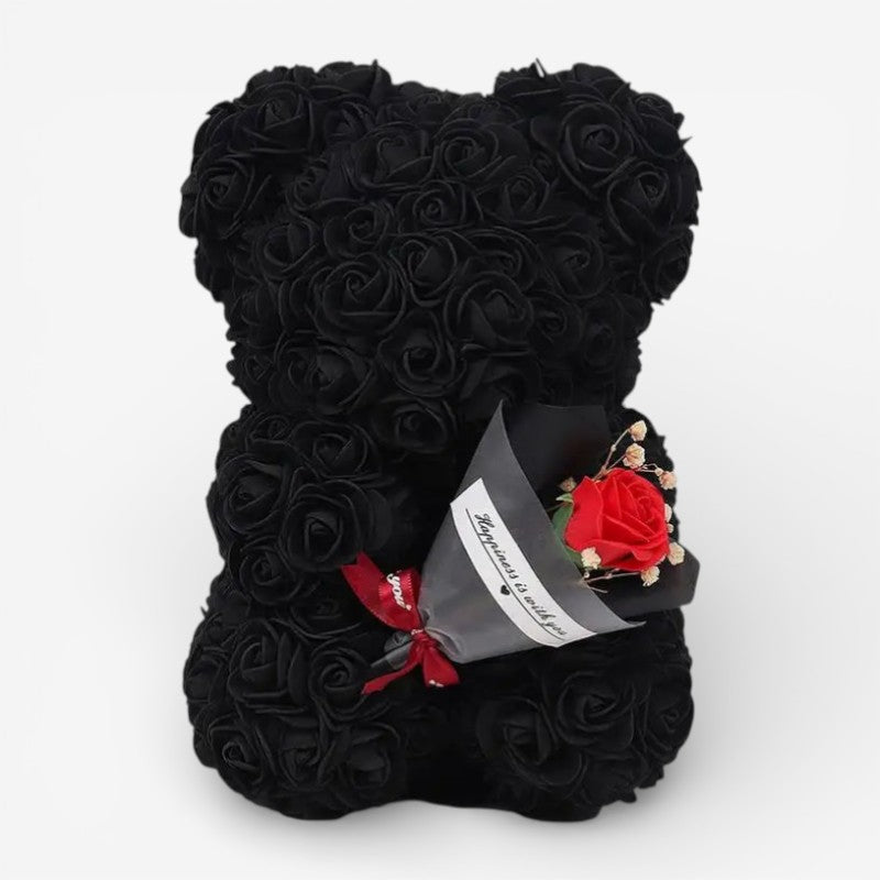 Mother’s Day Gift | Rose Teddy Bear Holding Bouquet
