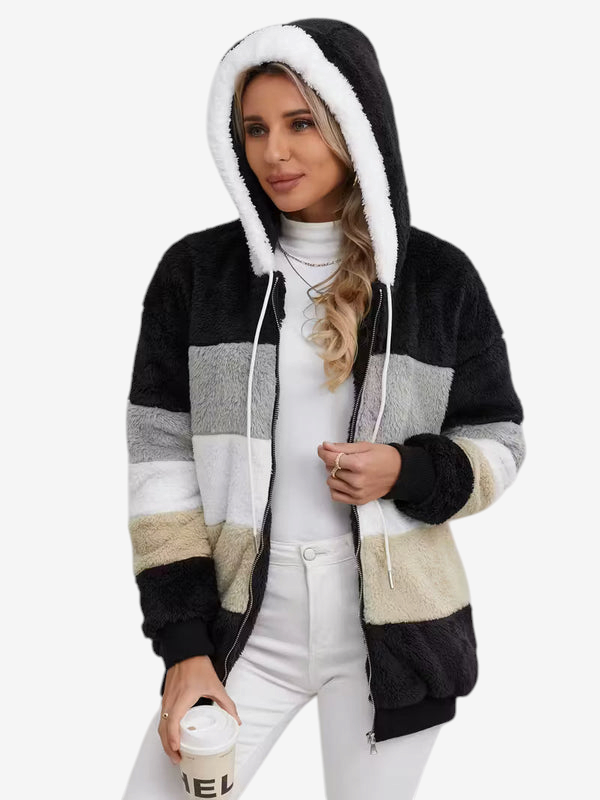TeddyHood – Fluffy Fleece Vest with Full-Length Zipper and Hood