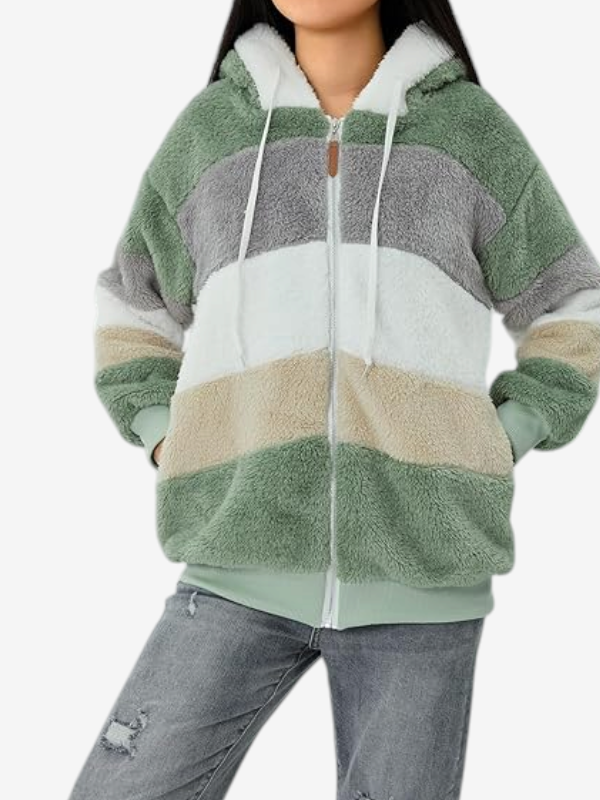 TeddyHood – Fluffy Fleece Vest with Full-Length Zipper and Hood