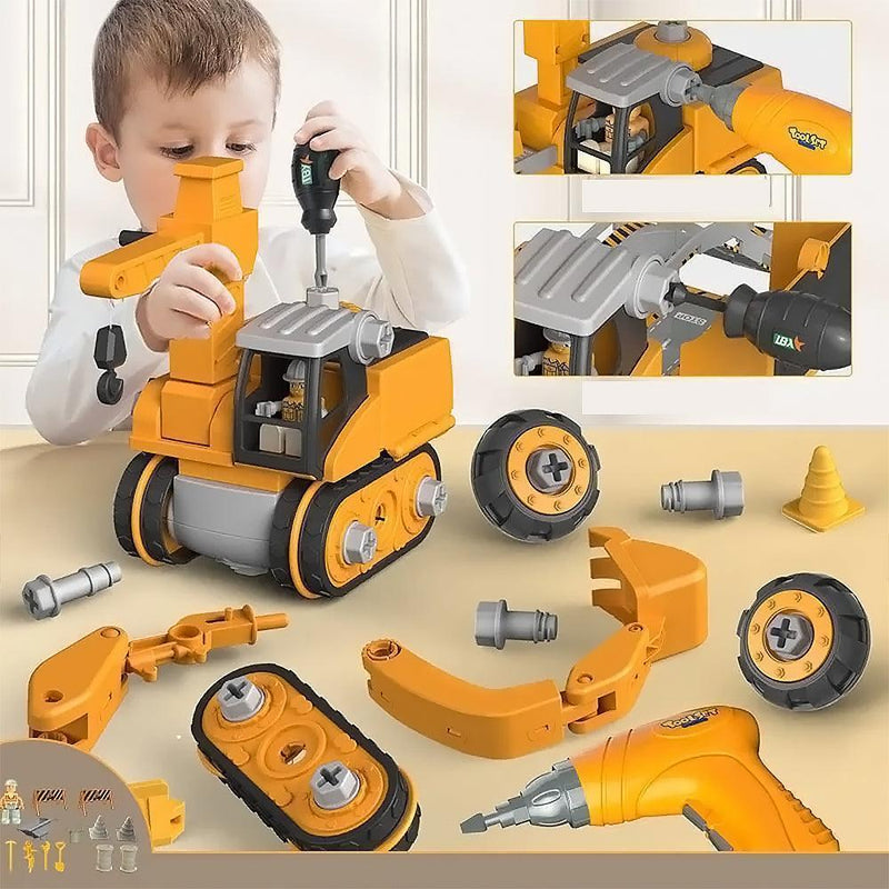 BuildDigger - Construction Excavator Toy Set With Manual Tools