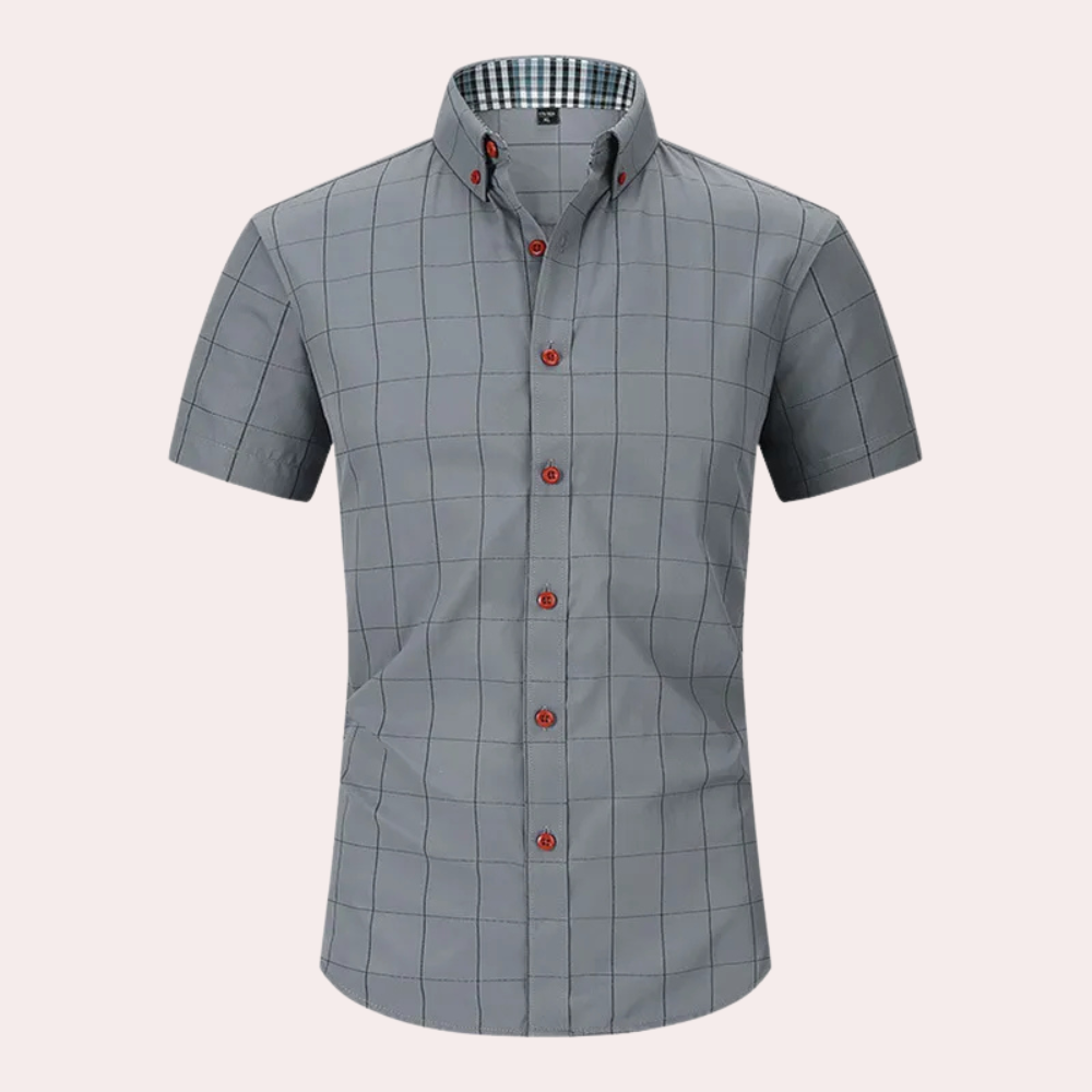 Niels - Classic plaid shirt with front buttons