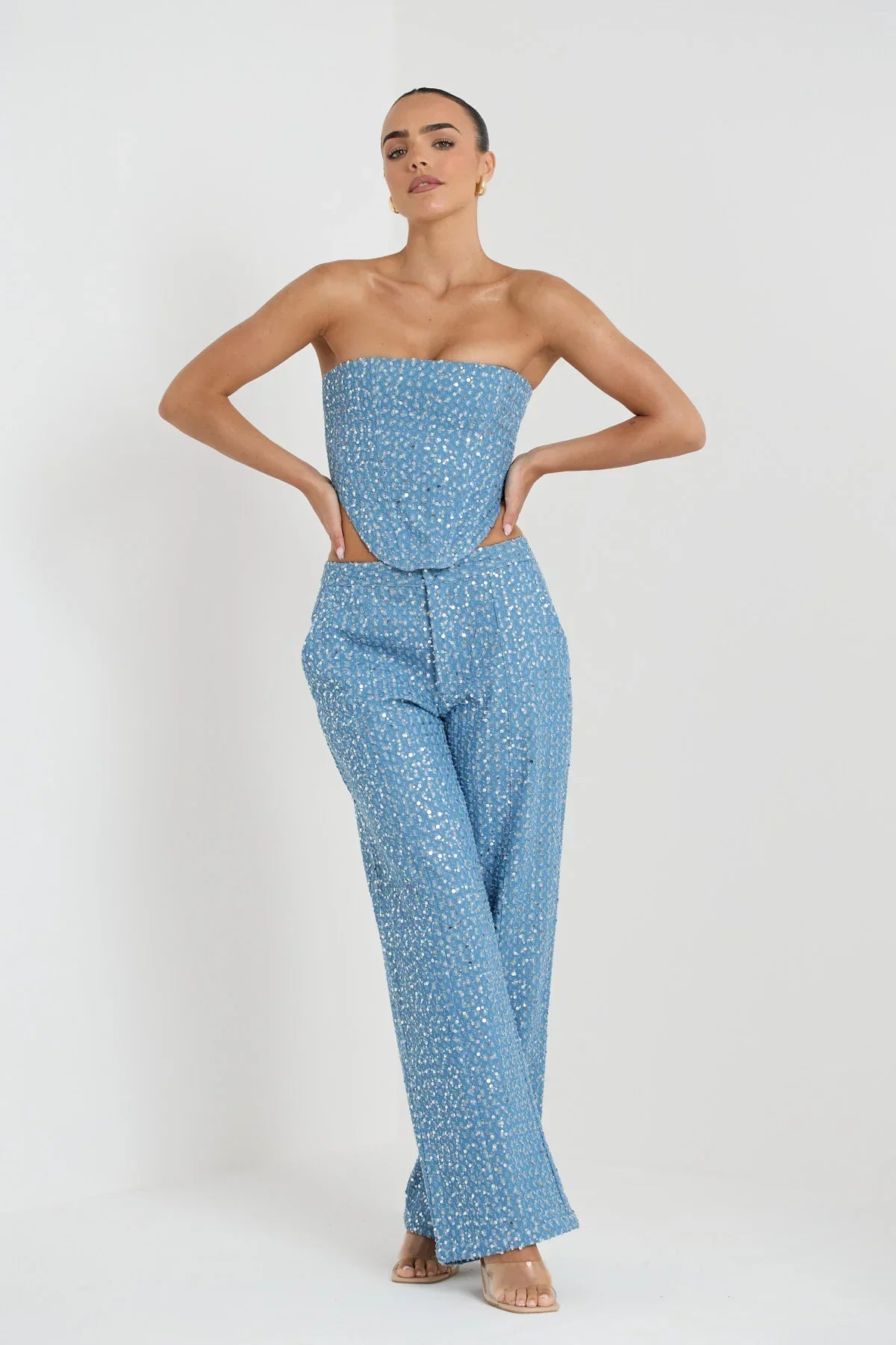 Hailey - Two-piece set with strapless top