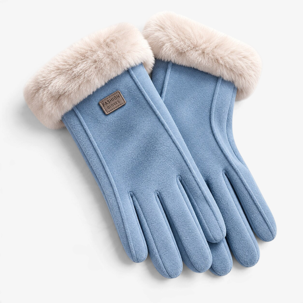 FrostMira – Guanti invernali con fodera in pelliccia sintetica e dita compatibili con touchscreen