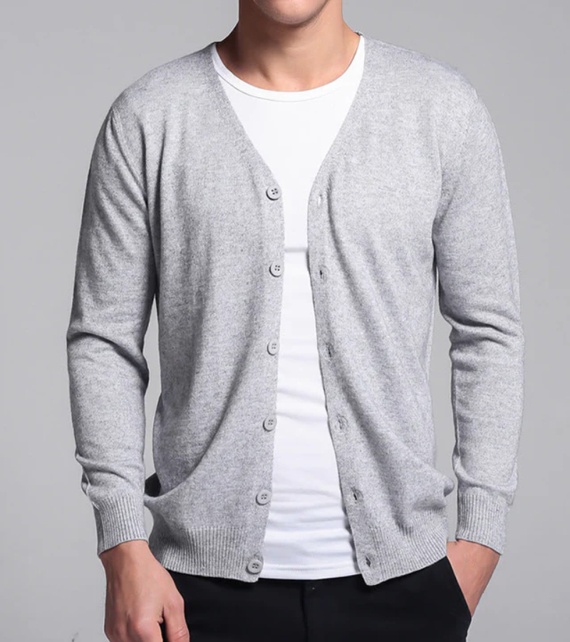Hannes - Gilet élégant à col en V, coupe ajustée et fermeture à boutons
