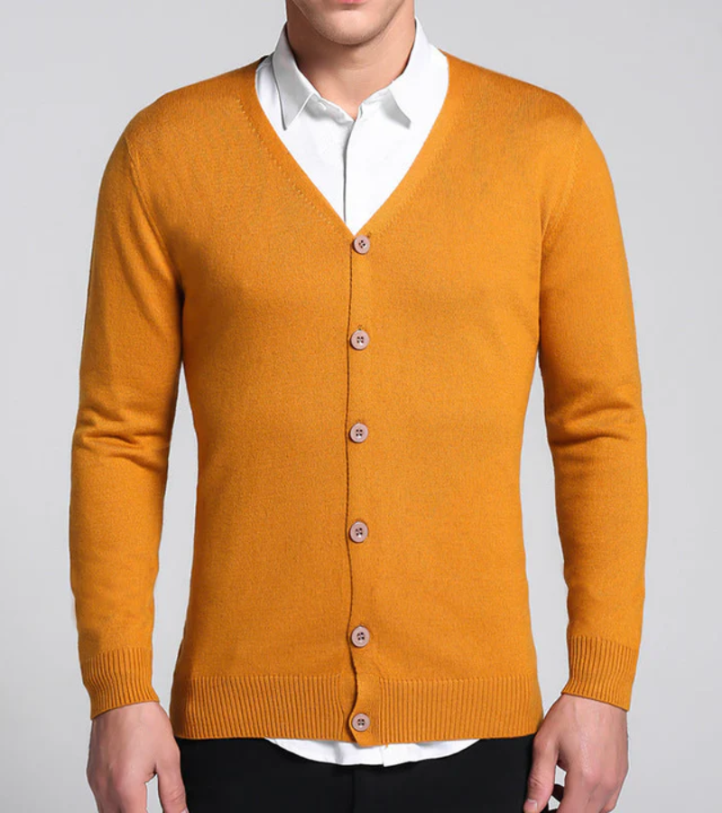 Hannes - Gilet élégant à col en V, coupe ajustée et fermeture à boutons