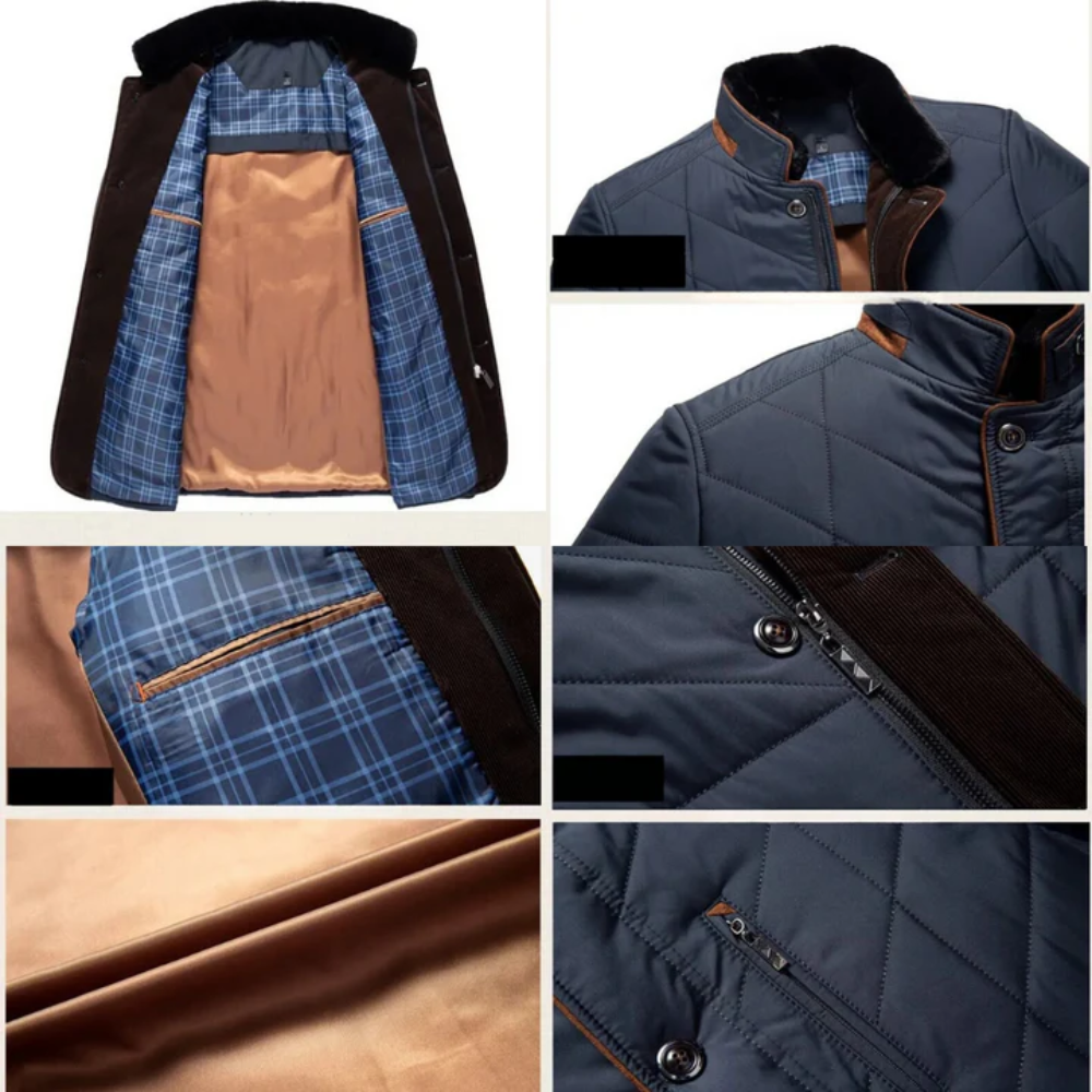 Louis - Versatile jacket with a protective stand-up collar and pockets