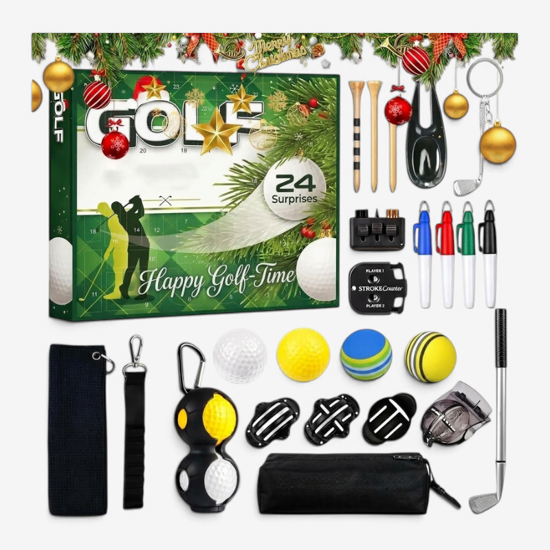 Golfora - Golf Advent Calendar with 24-Piece Golf Accessories Set