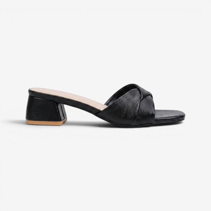 Women's Square Block Heel Shoes with Open Toe