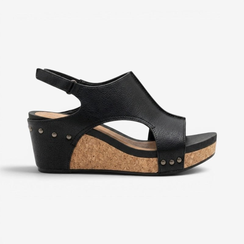 Sandales compensées pour femmes avec bride ajustable