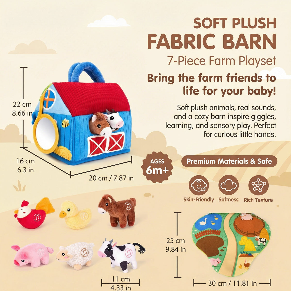 Farmplush - Interactive Plush Farm Animal Set With Sound Features