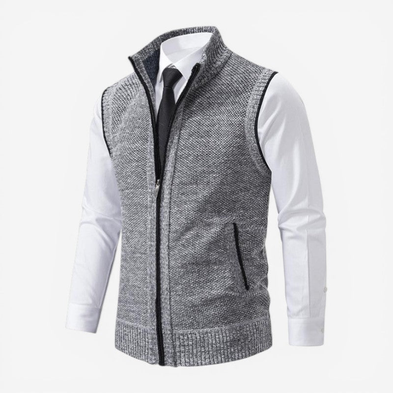 Mark- Kamizelka bez rękawów ze stójką i zapięciem na zamek | Boczne kieszenie | Rozmiary XS–2XL | Szary, Jasnoszary, Czerwony, Czarny
