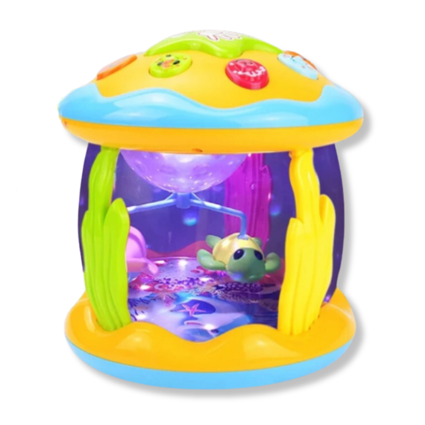 TummyGlow - Jouet tournant pour bébé avec projecteur dôme thème océan et boutons de contrôle tactile