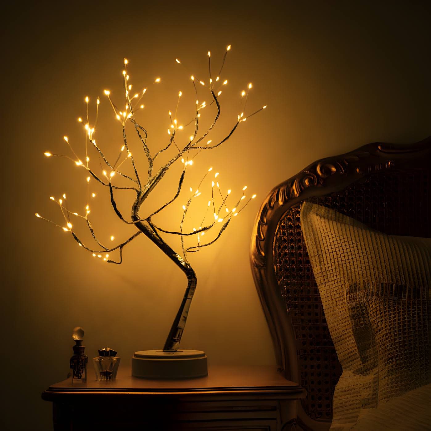 LumiTree – Elegancka lampa LED w kształcie drzewa z miękkim światłem dla przytulnej atmosfery