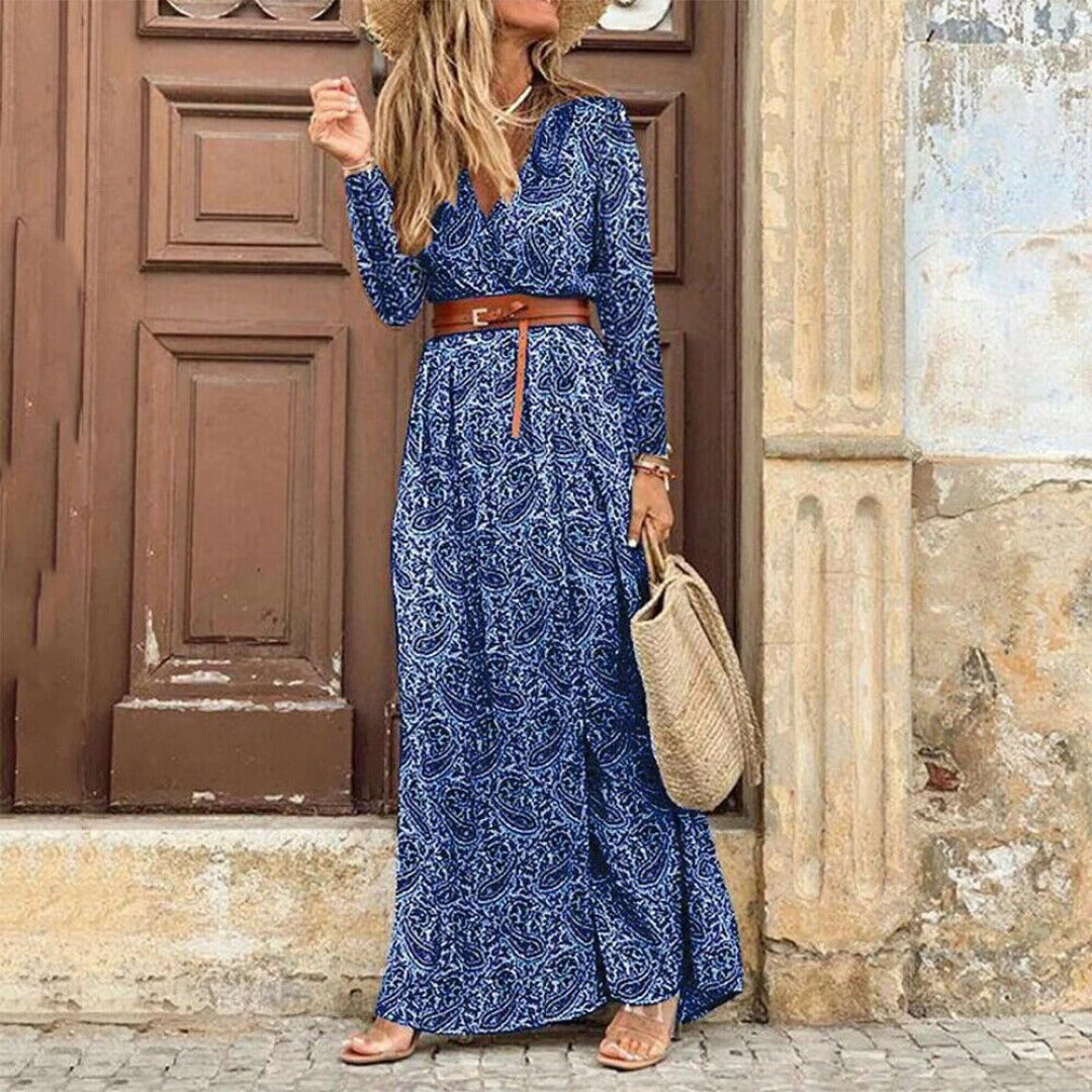 Variant image for Florenta - Elegante Maxi Jurk met Unieke Details voor Dames-5