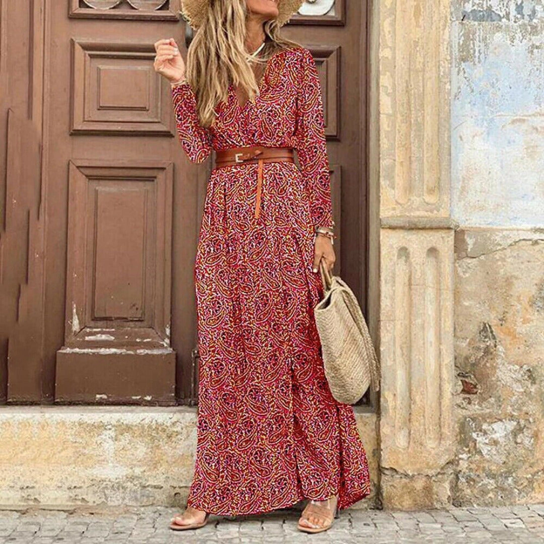 Variant image for Florenta - Elegante Maxi Jurk met Unieke Details voor Dames-1