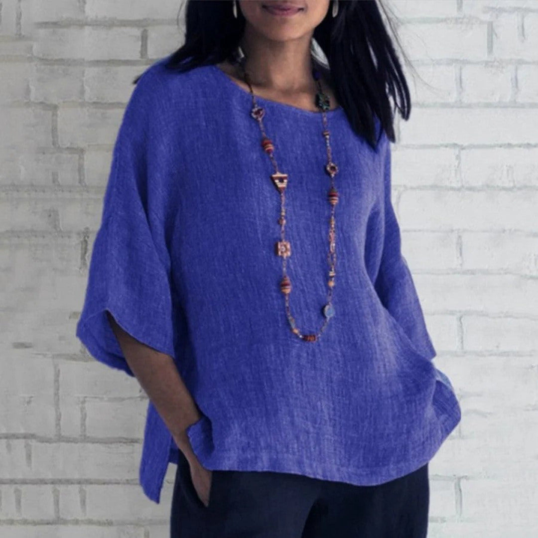 Jeanne - Stijlvol Elegant Zomer Shirt met Uniek Ontwerp voor Dames-2
