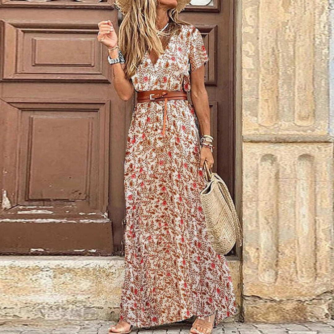 Variant image for Florenta - Elegante Maxi Jurk met Unieke Details voor Dames-20
