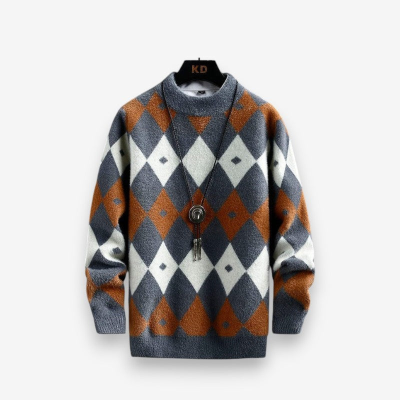 Noah – Long sleeve printed sweater with round neck