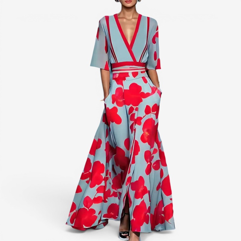 Women’s Bold Floral Flow Maxi Dress