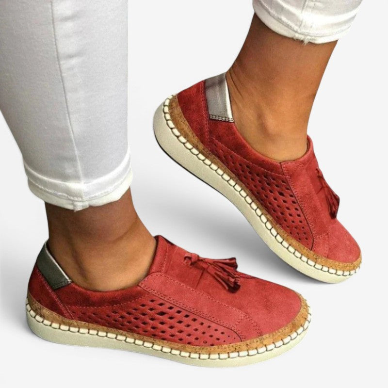 Chaussures plates décontractées pour femmes avec design antidérapant