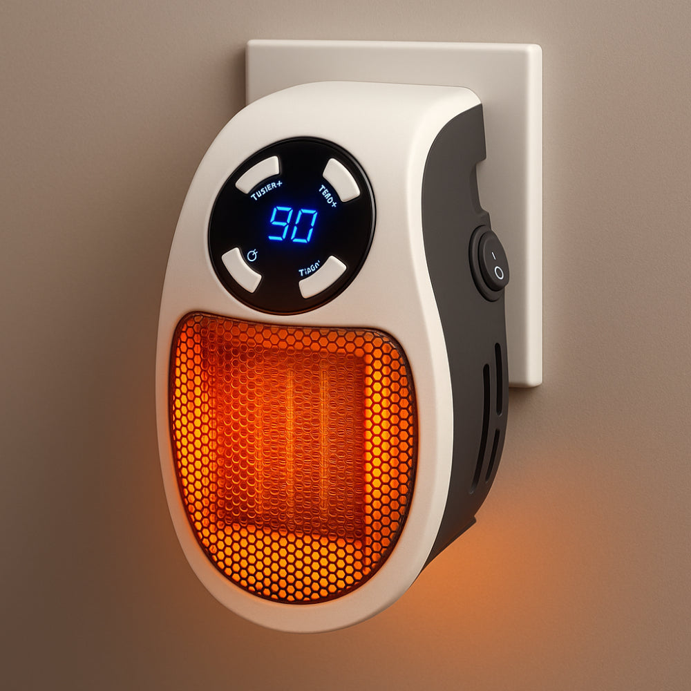 ThermoPlug - Calefactor cerámico de enchufe para pared con termostato