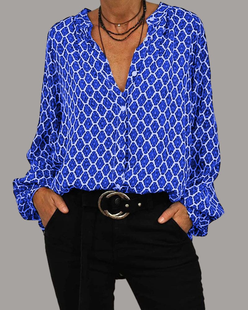 Carice - Blouse à manches longues en tissu de haute qualité pour toutes les saisons