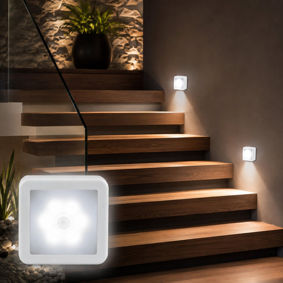 SensorGlow - Set Of 3 Led Night Lights With Motion Sensor