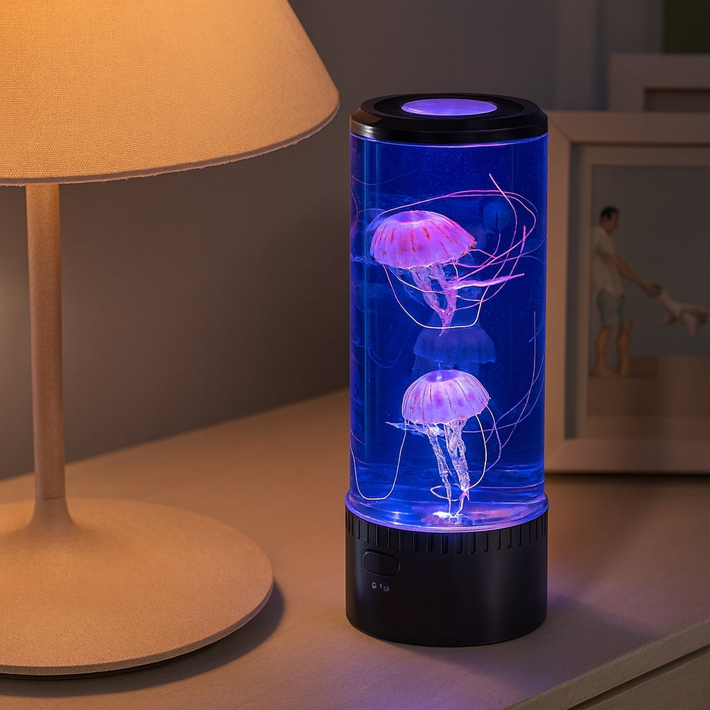 JellyWave - Lámpara LED de noche con efecto de medusa flotante