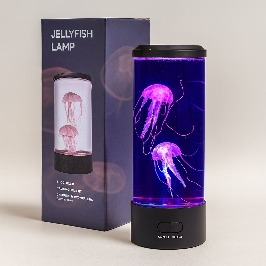 JellyWave - Lámpara LED de noche con efecto de medusa flotante
