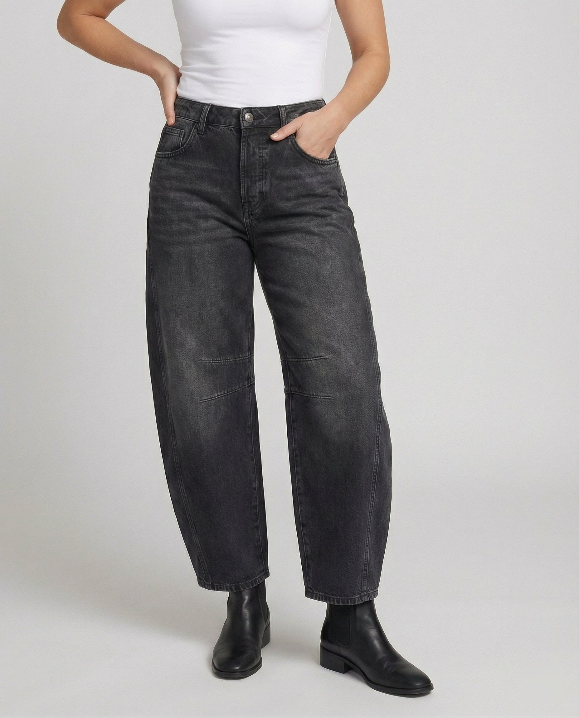 Colette - Mid Rise Barrel Jeans for Women