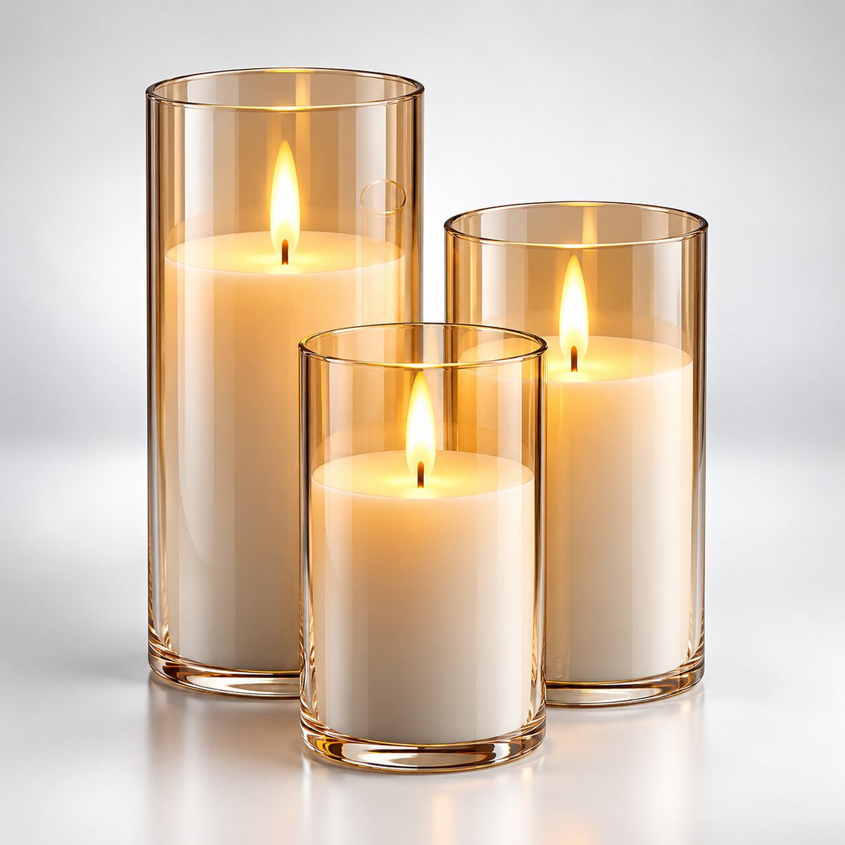 WaxGlow - Conjunto de 3 velas LED com controlo remoto