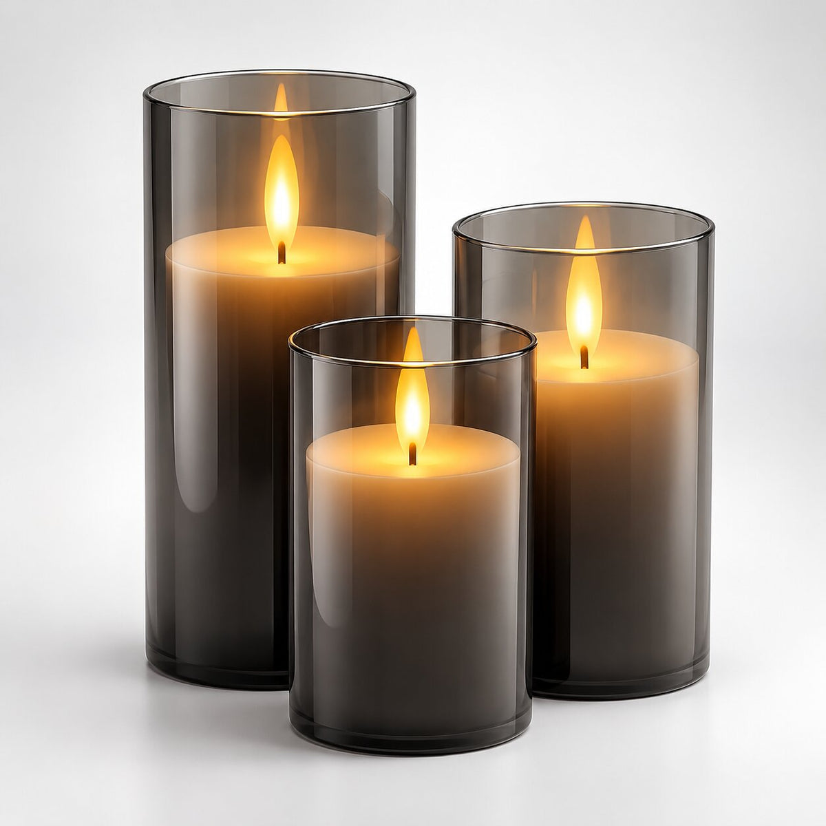 WaxGlow - Conjunto de 3 velas LED com controlo remoto