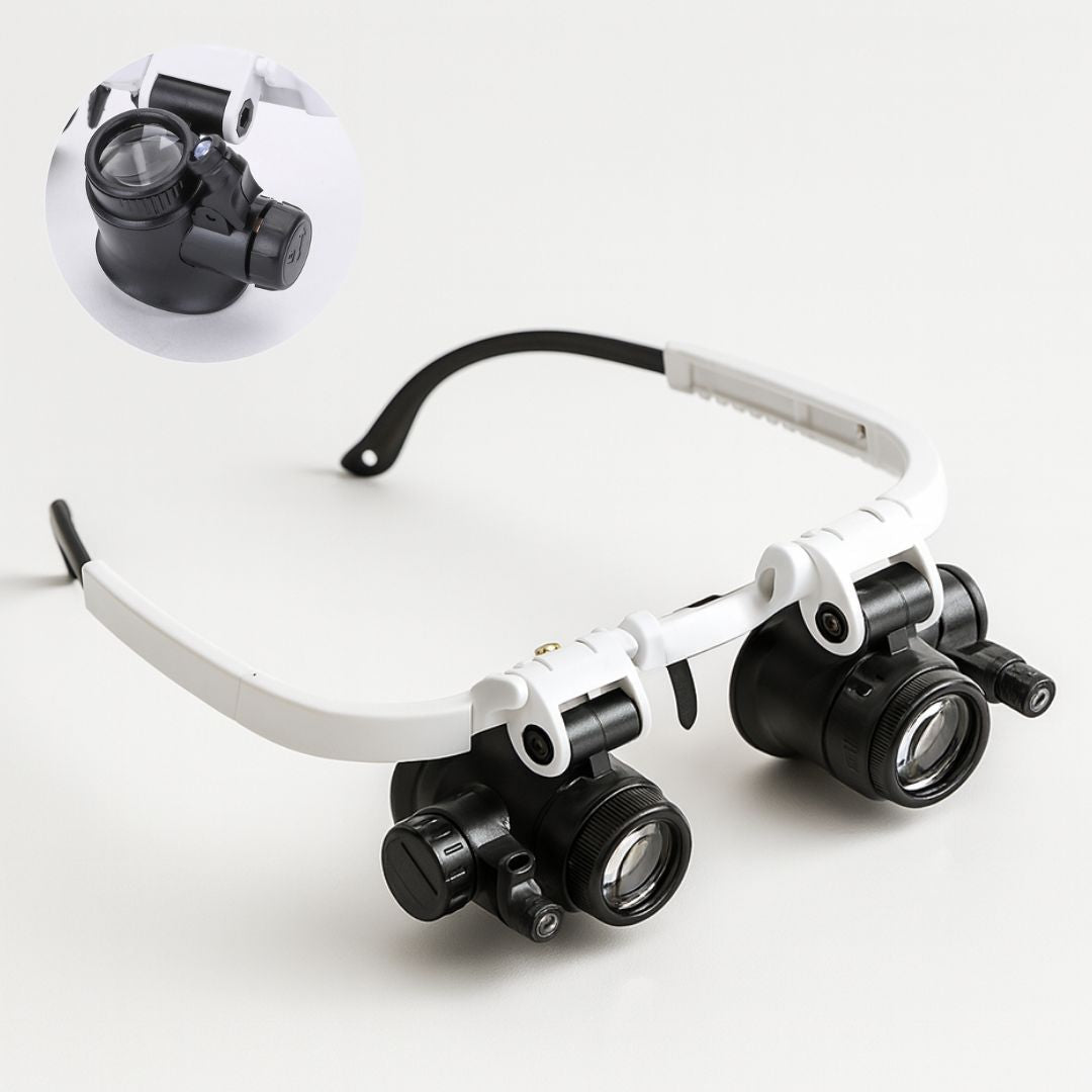 Magnivue - Óculos de aumento com luz LED e lentes intercambiáveis