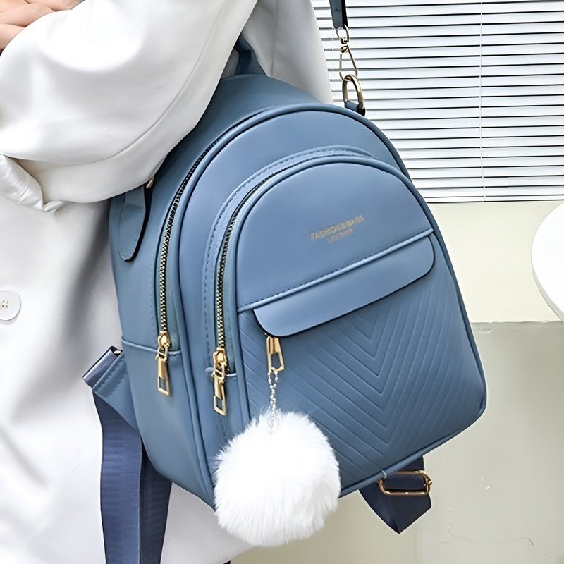 Raya – Trendy compact shoulder bag with multiple zip pockets and adjustable straps
