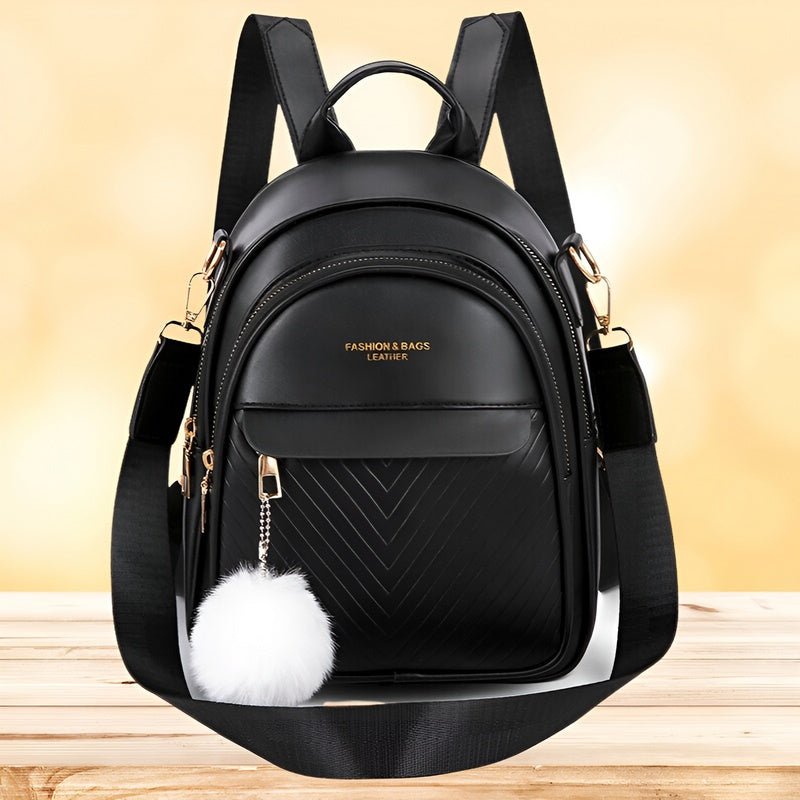 Raya – Trendy compact shoulder bag with multiple zip pockets and adjustable straps