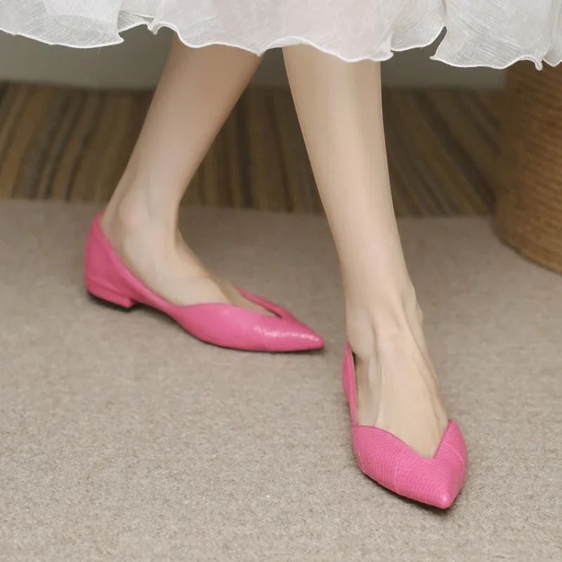 Chaussons pour femmes à bout pointu et sans lacets