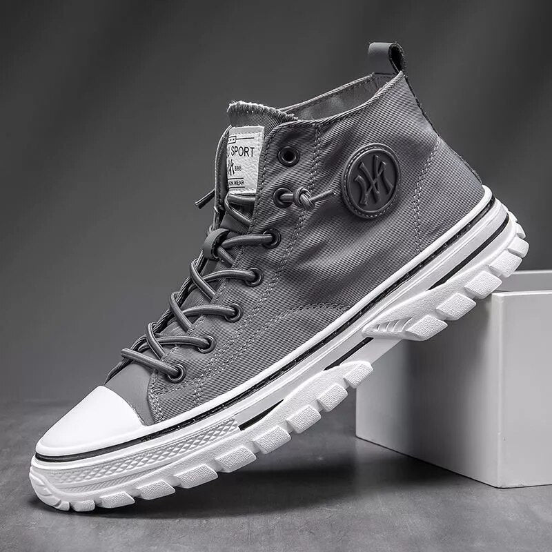 Max - Baskets montantes élégantes avec surpiqûres contrastées pour un look sportif