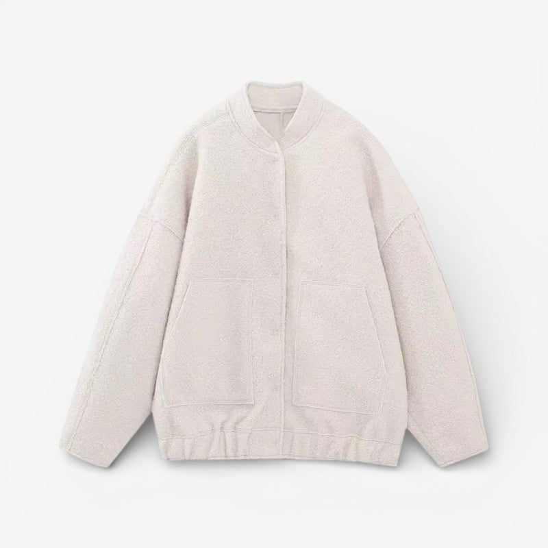 Harper - Long sleeve coat with button closure