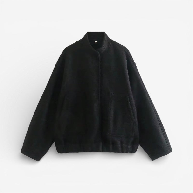 Harper - Long sleeve coat with button closure