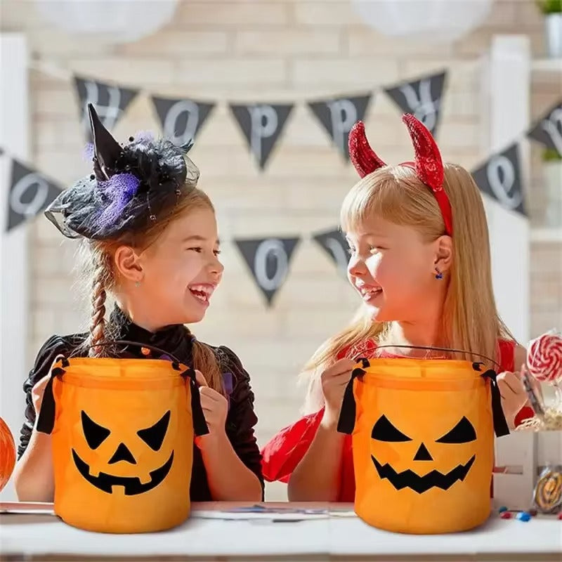 GlowTote – Coș LED pentru bomboane în formă de dovleac pentru decorațiuni de Halloween