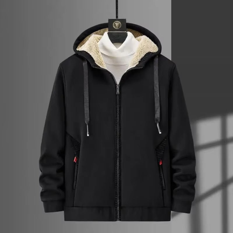 Edward – Felpa con Cappuccio in Poliestere con Zip e Cappuccio con Coulisse