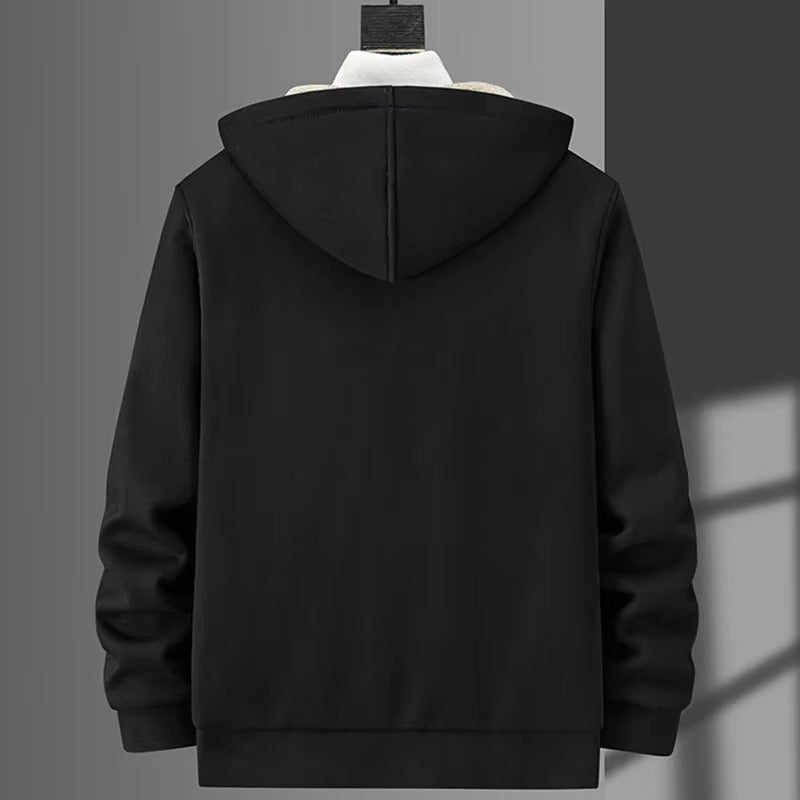 Edward – Felpa con Cappuccio in Poliestere con Zip e Cappuccio con Coulisse