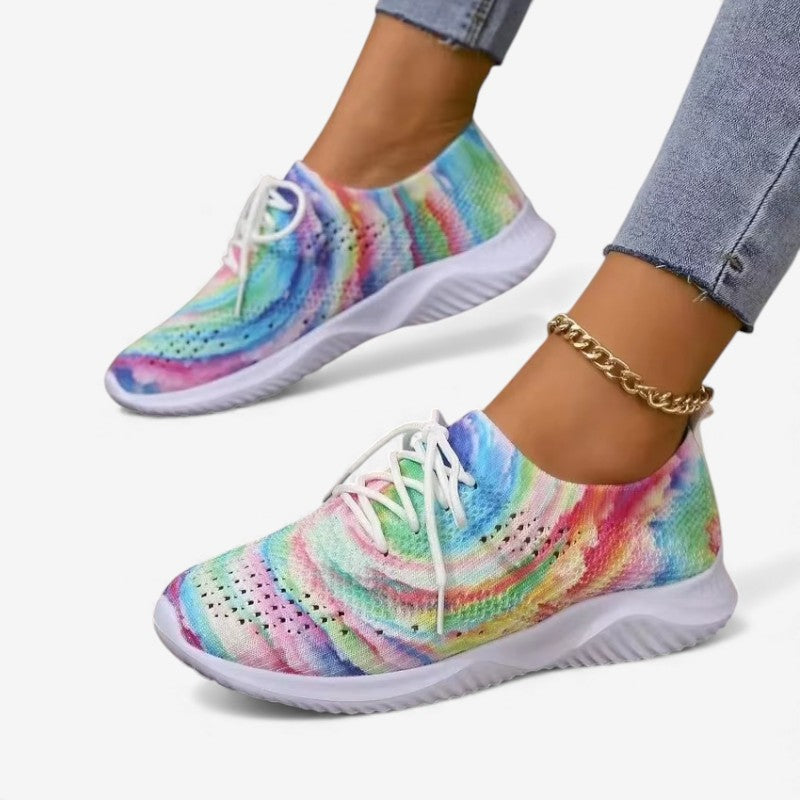 Bente – Pantofi sport cu vârf rotund, talpă antiderapantă și șireturi