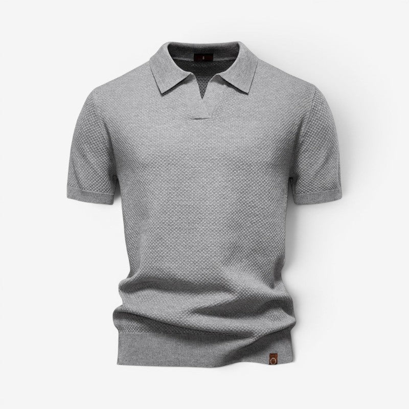 Polo ajusté pour homme à manches courtes