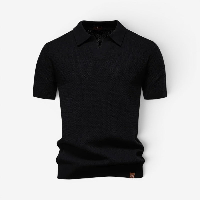 Polo ajusté pour homme à manches courtes