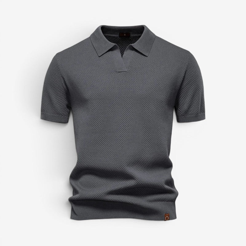 Polo ajusté pour homme à manches courtes